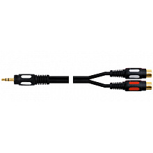 Кабель аудио Plastic Gold 3.5 stereo Jack "папа" - 2xRCA "мама" 0.3 м 2