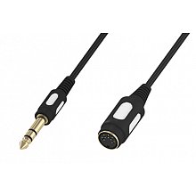   Plastic Gold 6.3 stereo Jack "" - DIN 5 pin "" 0.3 