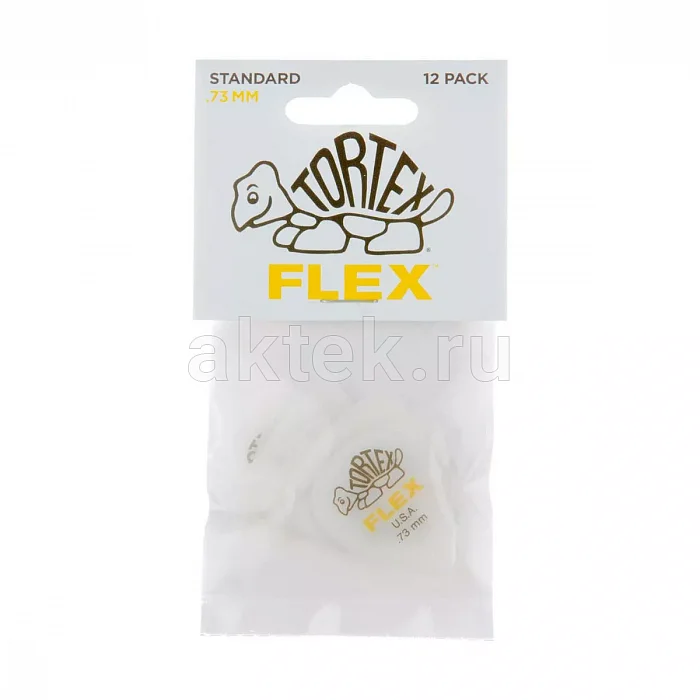 Dunlop 428P073 Tortex Flex Standard 12Pack медиаторы, 0,73 мм 3