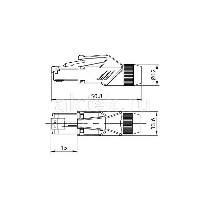 ROXTONE RJ45C5E-PH-GY разъём RJ45, серый 5