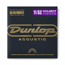Dunlop DAB1152 80/20 Bronze струны для акустической гитары, 11-52