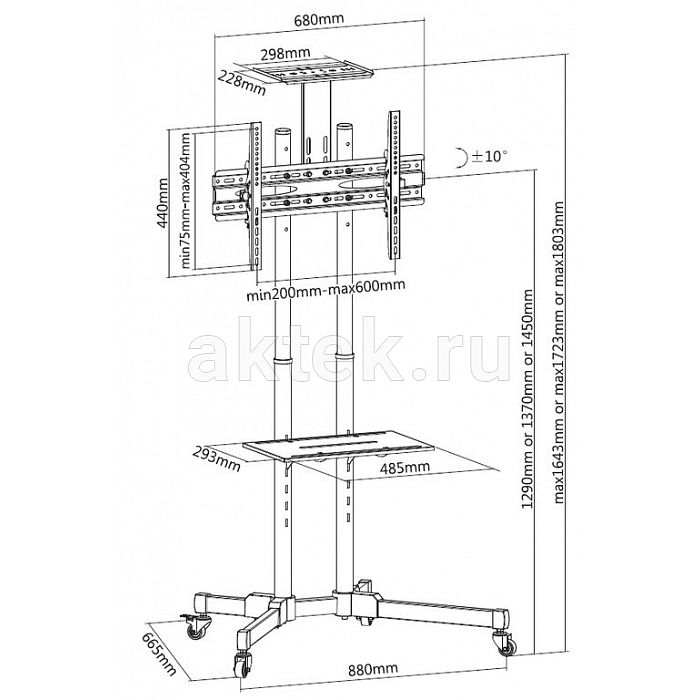 Digis DSM-P164CL стойка для ТВ 37–70″, VESA 600×400, 50 кг 3