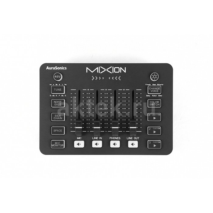 AuraSonics MIXION USB-аудиоинтерфейс, микшер, для геймеров и стримеров 6
