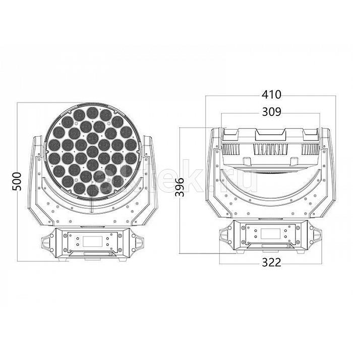 SILVER STAR SS644XCE MK4 CYAN12000XE MK4 WASH-голова RGBW 3