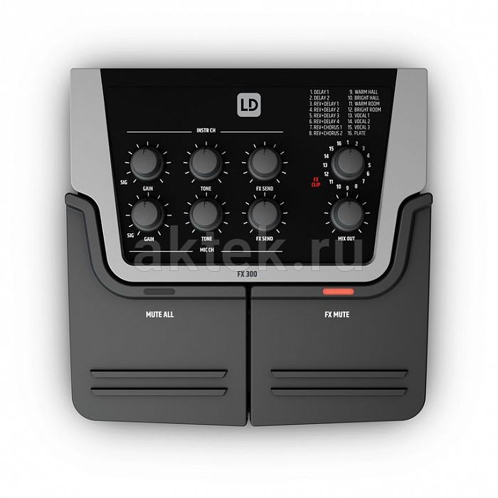 LD Systems FX 300 SET двухканальный вокальный процессор с педалью 2