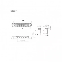 Gotoh GE103B-T-G гитарный бридж Tune-O-Matic 2