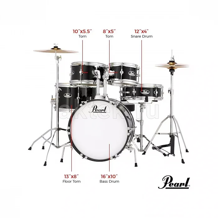 Pearl RSJ465C/C31 детская ударная установка, 5 барабанов 2