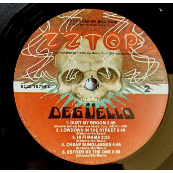 Виниловая пластинка ZZ TOP - DEGUELLO 180 GRAM BLACK VINYL 12" 4