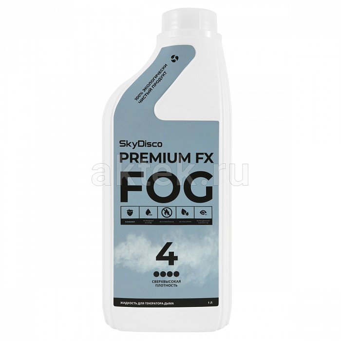 Жидкость для дым машины SkyDisco Premium FX FOG 4 максимальной плотности, 1л Клубника