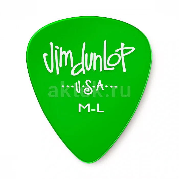 Dunlop 486PML Gels M-L Green 12Pack медиаторы, medium, 12 шт