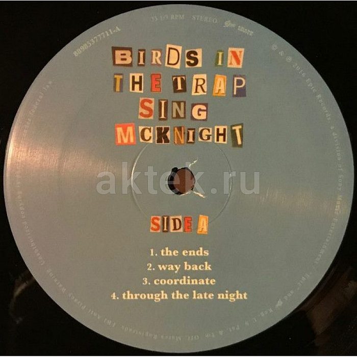 Виниловая пластинка TRAVIS SCOTT - BIRDS IN THE TRAP SING MCKNIGHT BLACK VINYL 12" 3