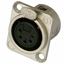Neutrik NC5FD-L-1 панельный разъем XLR female 5 контактов