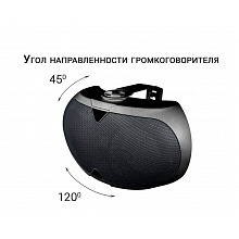 VOLTA ELLIPSE-2440TB настенный трансляционный громкоговоритель, цвет чёрный, 40 Вт/100 В 3