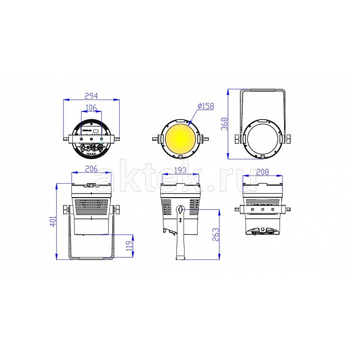 SILVER STAR SS2151XLEM TV-ONE всепогодный PAR-прожектор RGBL, IP66 4