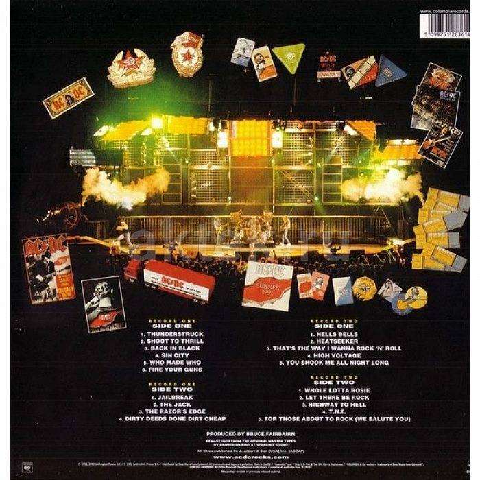 Виниловая пластинка AC/DC - LIVE 180 GRAM BLACK VINYL 12" 2