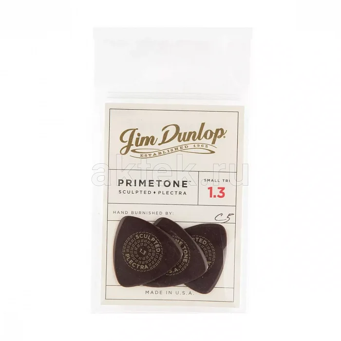 Dunlop 517P130 Primetone Small Triangle Smooth медиаторы, 1,3 мм 3