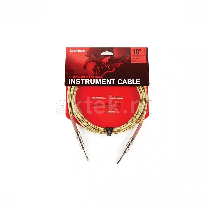 D’Addario PW-BG-10TW гитарный кабель Neutrik Geo-Tip, 3,05 м 3
