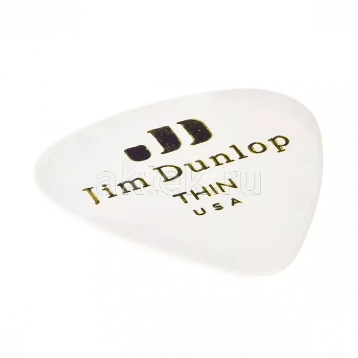 Dunlop 483P01TH Celluloid White Thin 12Pack медиаторы, целлулоид, 12 шт 2