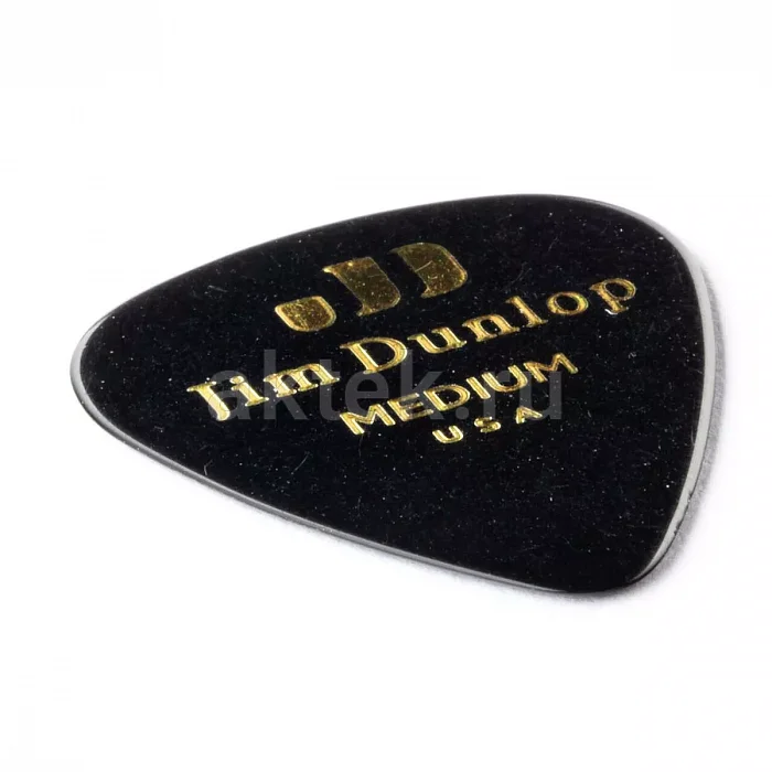 Dunlop 483P03MD Celluloid Black Medium 12Pack медиаторы, целлулоид, 12 шт 2
