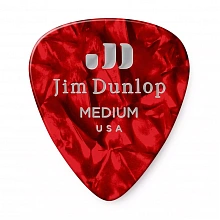 Dunlop 483P09MD Celluloid Red Pearloid Medium медиаторы, целлулоид, 12 шт