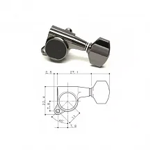 Gotoh SG381-07-CK-(L6) гитарные колки, схема 6 слева