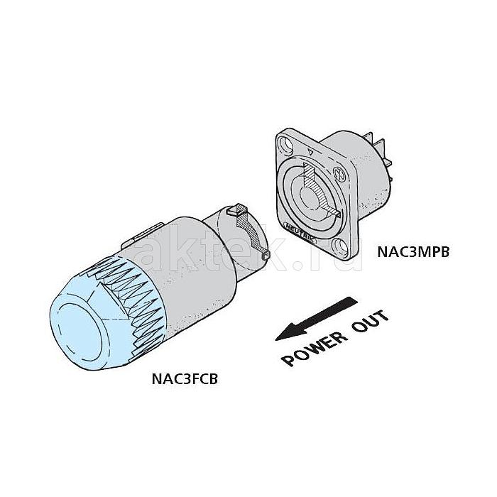 Разъем PowerCon NEUTRIK NAC3FCA 3