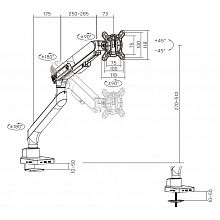 Exell EXi-MG71-H White кронштейн 17–32″, VESA 100×100, 10 кг 3