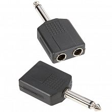 Adam Hall 7547 Black адаптер 2×TS6.3-F–TS6.3-M