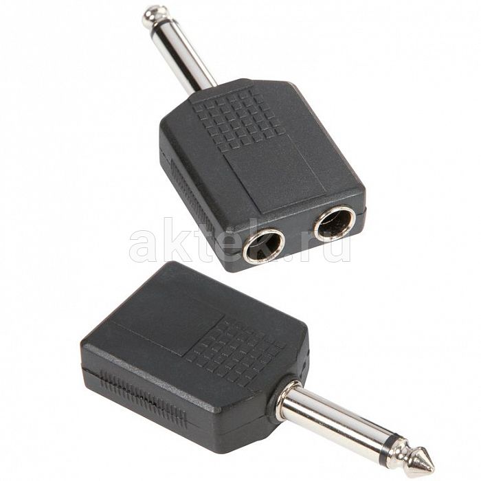 Adam Hall 7547 Black адаптер 2×TS6.3-F–TS6.3-M