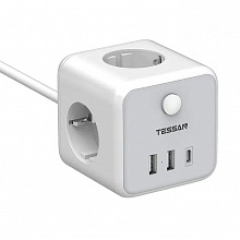 Сетевой фильтр Tessan TS-301-C Grey