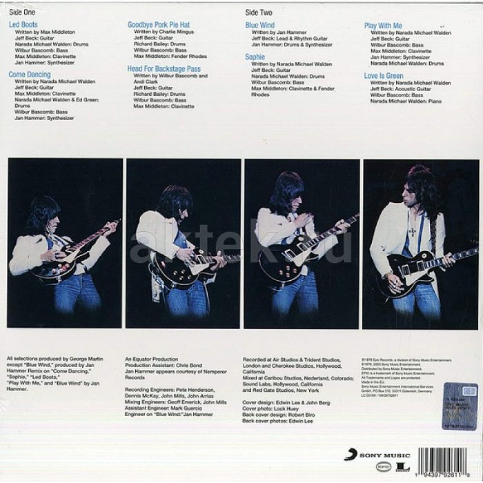 Виниловая пластинка JEFF BECK - WIRED 180 GRAM BLACK VINYL 12" 2