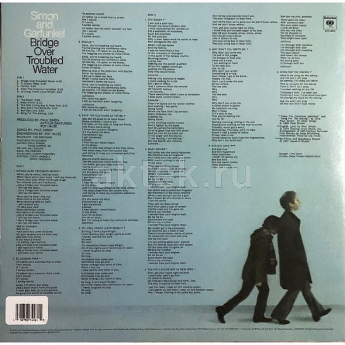 Виниловая пластинка SIMON & GARFUNKEL - BRIDGE OVER TROUBLED WATER 180 GRAM BLACK VINYL 12" REISSUE 2
