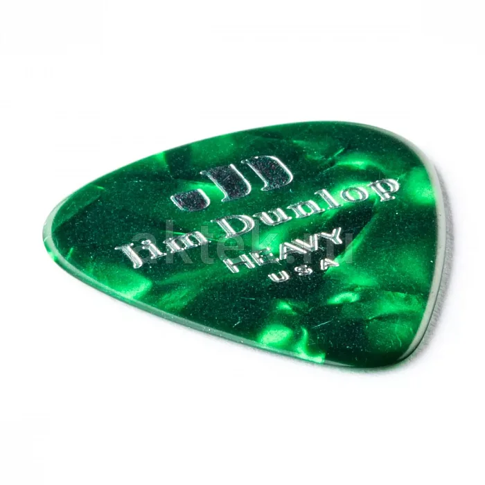 Dunlop 483P12HV Celluloid Green Pearloid Heavy медиаторы, целлулоид, 12 шт 2