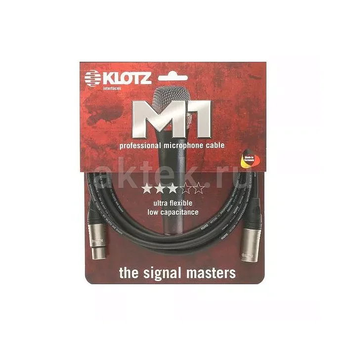 Klotz M1K1FM0300 M1 микрофонный кабель XLR, 3 м, спиральный экран