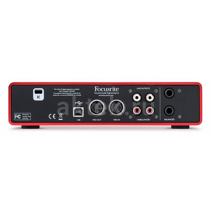 Аудиоинтерфейс FOCUSRITE Scarlett 2i4 2nd Gen 4