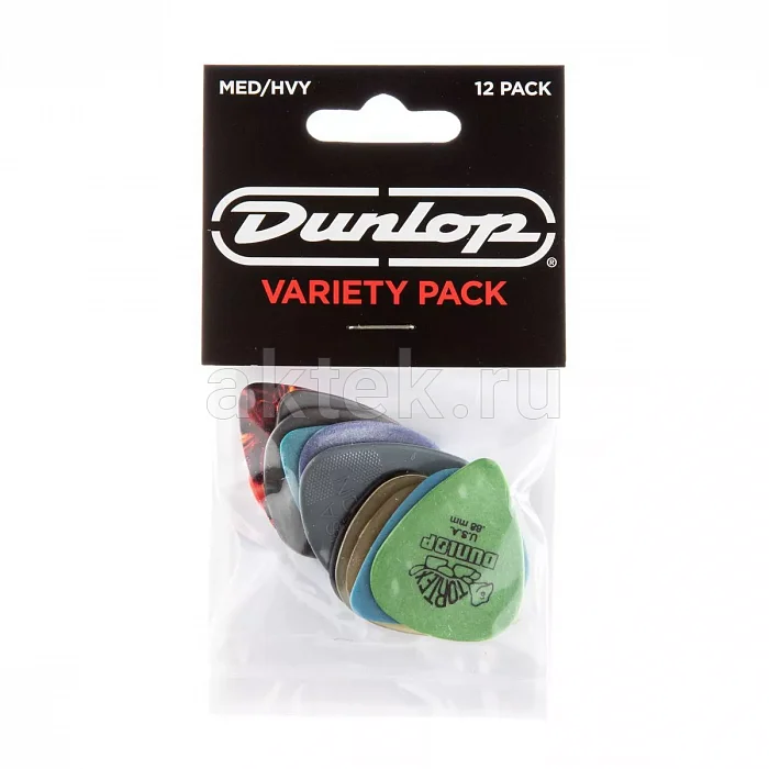 Dunlop PVP102 Variety 12Pack медиаторы, tortex, средние, 12 шт