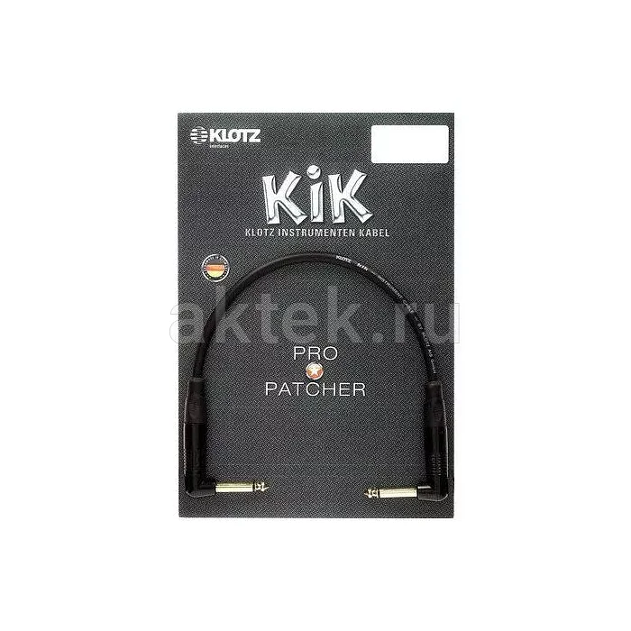 Klotz KIKPK030RR угловой гитарный патч-кабель Jack 6,3, 0,3 м