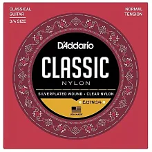 D'Addario EJ27N 3/4 комплект струн классической гитары, нормальное натяжение