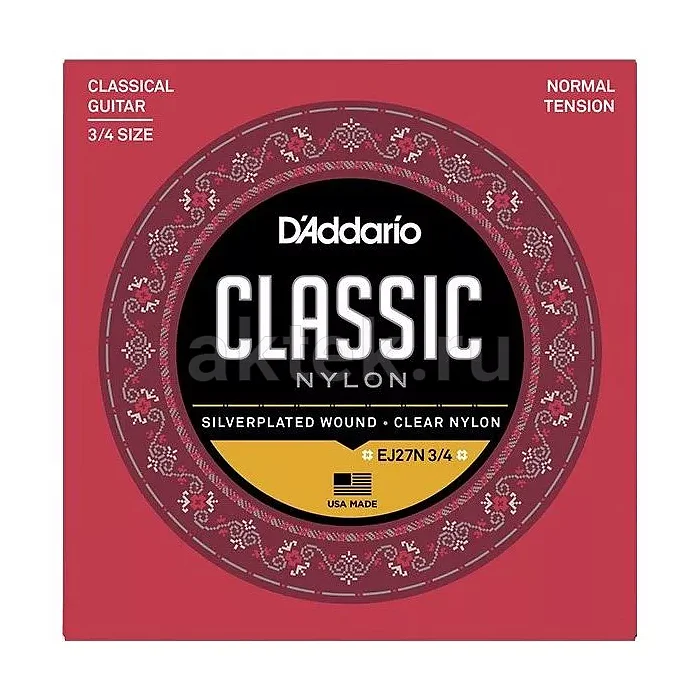D'Addario EJ27N 3/4 комплект струн классической гитары, нормальное натяжение