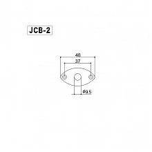 Gotoh JCB-2-GG площадка гитарного разъёма, 2 винта, золотистая 2