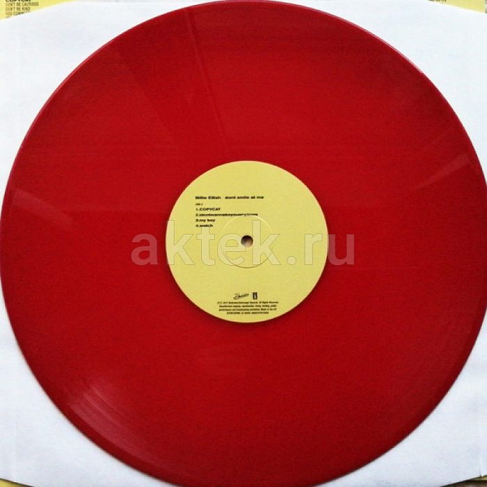 Виниловая пластинка BILLIE EILISH - DON T SMILE AT ME 180 GRAM RED VINYL 12" 3