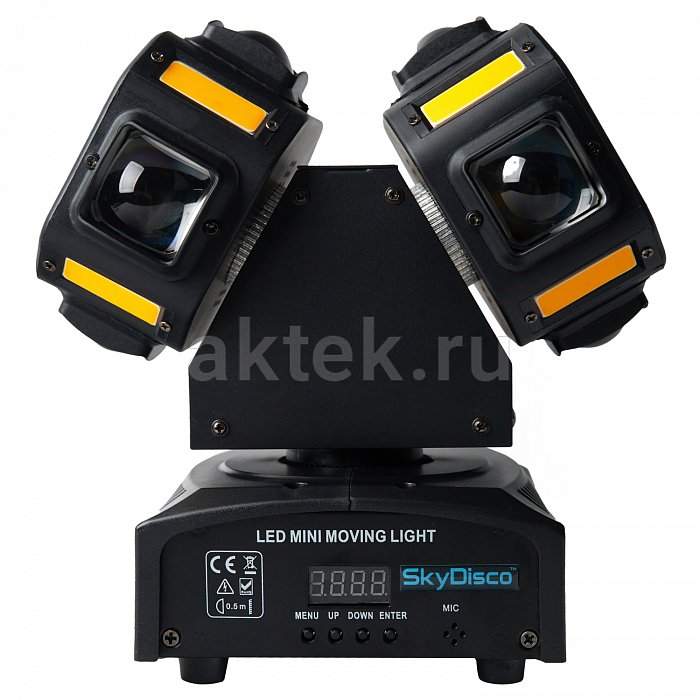 Светодиодная вращающаяся голова с лазером SkyDisco Spin 16 LED RGB 4