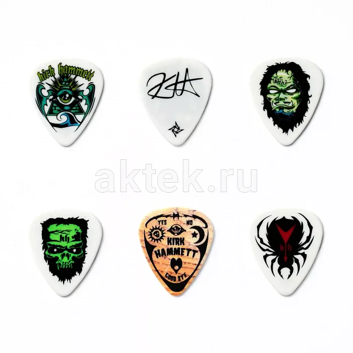 Dunlop KH01T088 Kirk Hammett The Monster набор медиаторов, 6 шт 2