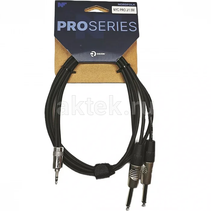Nordfolk NYC PRO J/1.5M кабель Jack 3,5–Jack 6,3, 1,5 м
