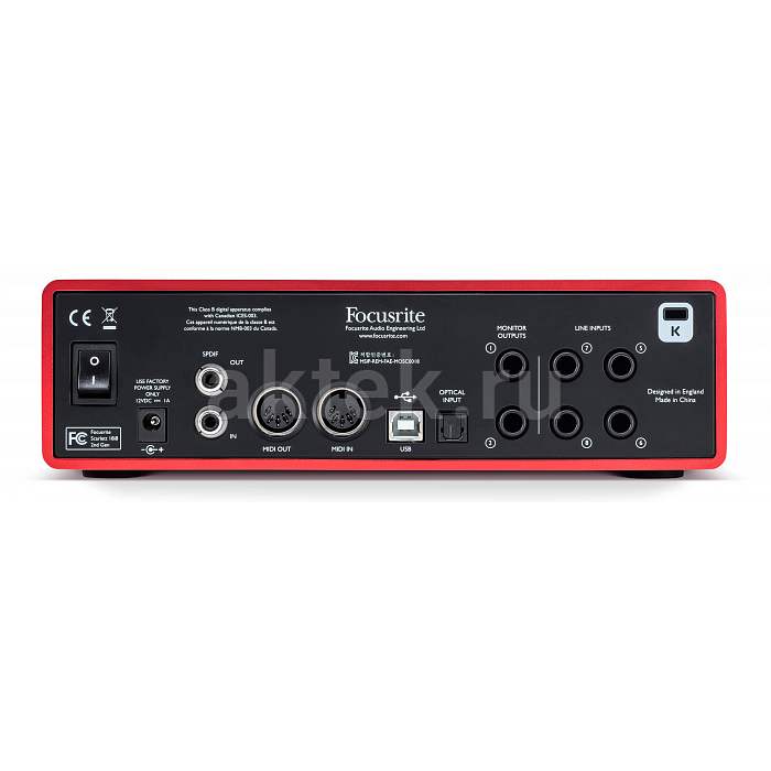 Аудиоинтерфейс FOCUSRITE Scarlett 18i8 2nd Gen 5