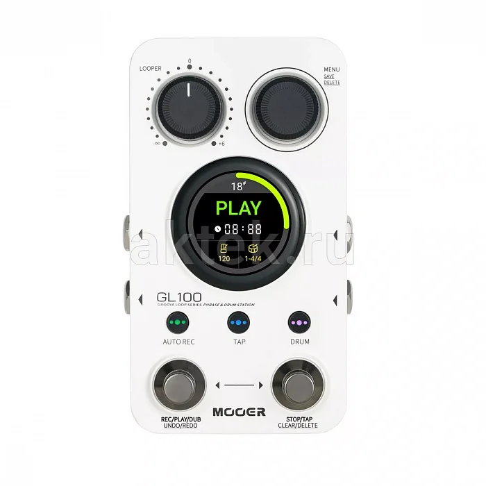 Mooer GL100 гитарный лупер с сенсорным экраном