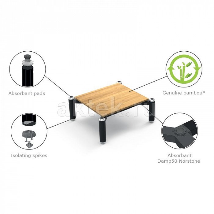 NorStone Spider 2 Bamboo стойка для Hi-Fi аппаратуры 3