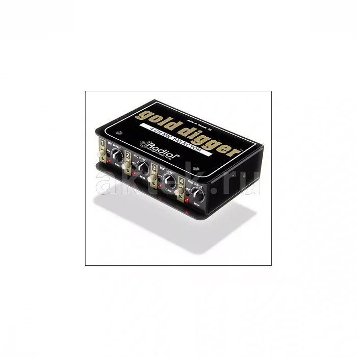Radial Gold Digger MS4 микрофонный селектор, 4 входа, 1 выход