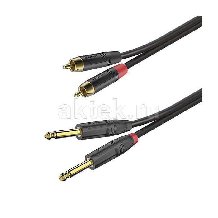 ROXTONE PACC200/2 аудиокабель Jack 6,3–RCA, 2 м, 2×2×0,22 мм²