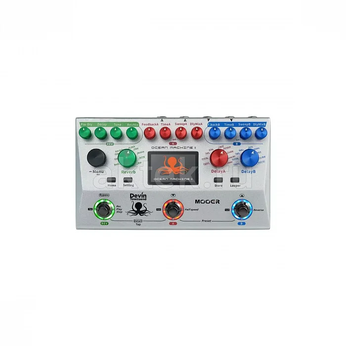 Mooer Ocean Machine II стереостанция дилея/реверберации/лупера, 9+9 алгоритмов, MIDI